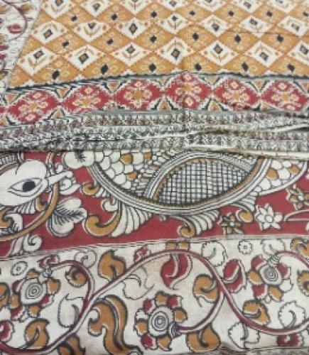 KALAMKARI PRINTED COTTON SAREE